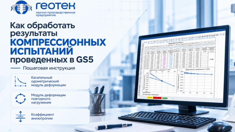 КАК ОБРАБОТАТЬ РЕЗУЛЬТАТЫ КОМПРЕССИОННЫХ ИСПЫТАНИЙ, ПРОВЕДЕННЫЙХ В GEOTEK STUDIO 5